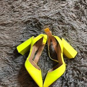 Forever 21 heels, neon yellow